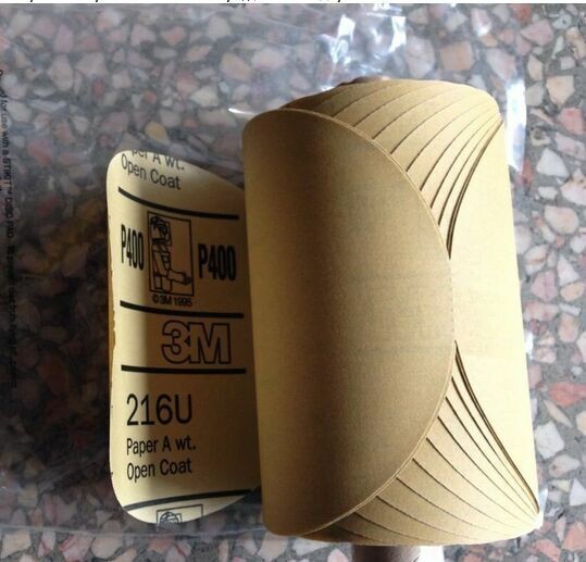 供应正品3M216U5寸原装背胶卷80-600目汽车专用砂纸 3M216U5寸原装背胶卷 125MM  80-600精度 起订量不限